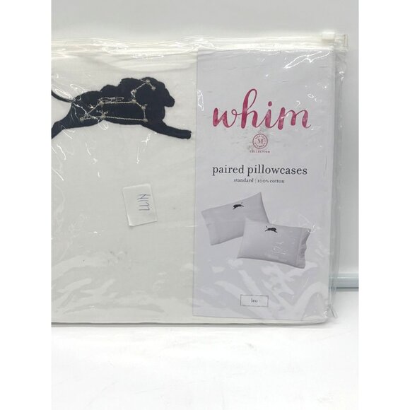 Whim by Martha Stewart Set of 2 Paired Pillowcases- Leo - Picture 4 of 9